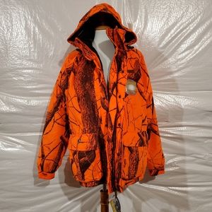 NWT Men's Woolrich Thermal Orange Camo Coat Jacket